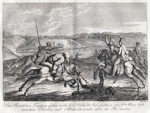 تعود القوات الروسية بعد معركة لوتزن عبر نهر إلبه - سورويد ، ألكسندر إيفانوفيتش (1783-1844) - 1813 - حفر - 21 × 26 - مجموعة خاصة بواسطة ألكسندر إيفانوفيتش ساويرويد