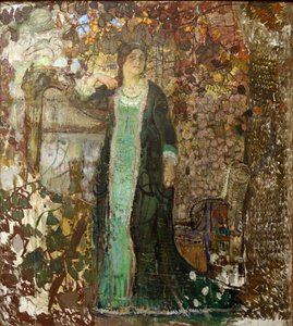 عازف القيثارة. صورة تاتيانا سيرجيفنا بارتسيفا (1886-1984) par Savinov ، الكسندر إيفانوفيتش (1881-1942) بواسطة الكسندر ايفانوفيتش سافينوف