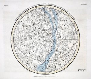 نصف الكرة الشمالي ، من "أطلس سماوي" تأليف ألكسندر جاميسون ، حانة. لندن 1822 (النقش اليدوي) بواسطة ألكسندر جاميسون