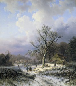 منظر طبيعي للثلج بواسطة Alexander Joseph Daiwaille
