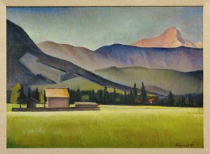 دانيال-بيك في جبال تسوغشبيتس، بافاريا (لوحة على ورق مقوى) بواسطة الكسندر كانولدت