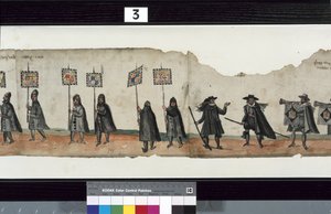 التفاصيل من موكب الجنازة Huntly ، يُقال أنه تم استخدامه في مراسم تأبين جورج الأول ، مركيز هنتلي بواسطة الكسندر كينكيد