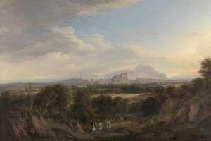 منظر لإدنبرة من الغرب ، حوالي 1822 - 26 (زيت على قماش)