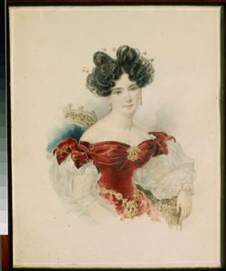 صورة للأميرة ناتاليا فيكتوروفنا كوتشوبي (1800-1854) - لوحة مائية على ورق رسمها ألكسندر بريولوف (ألكسندر بريولوف) (1798-1877)