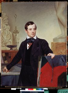 "" صورة للرسام والمهندس المعماري ألكسندر بريولوف (ألكسندر بريولوف) (1798-1877) "" لوحة لكارل بريولوف (بريولوف) (1799-1852) المتحف الروسي الحكومي سانت بطرسبرغ