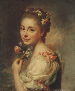 ماري سوزان جيروست روزلين (1734-1772) ، رسامة ورسامة فرنسية ، زوجة الفنان - ماري سوزان ، زوجة الفنان ، روزلين ، ألكساندر (1718-1793). باستيل على الحرير