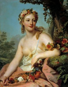 لوحة فلورا الأوبرا بواسطة الكسندر روزلين (1718-1793) شمس القرن الثامن عشر. 0،72x0،91 م بوردو ، متحف الفنون الجميلة