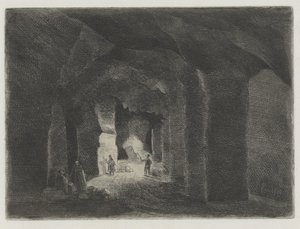 نظام نفق تحت الأرض في Sint Pietersberg في Maastricht Près de la Meuse ، 11 Eaux-Fortes (عنوان السلسلة)