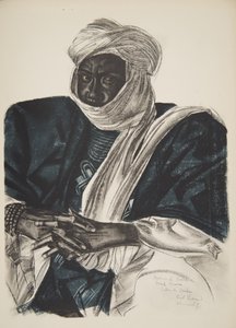 محمد سالك ، المعروف باسم Doud Moura ، سلطان Ouadai (Fort Lamy) ، من رسومات ولوحات أفريقية ، تم إعدامه خلال بعثة Citroen Centre Africa ، البعثة الثانية Haardt Audouin-Dubreuil ، حانة.