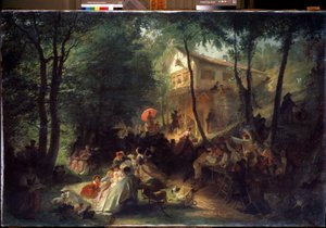 مهرجان الريف. رسم ألكسندر إيجوروفيتش بالديمان (1826-1869). زيت على قماش بواسطة الكسندر يغوروفيتش بيديمان