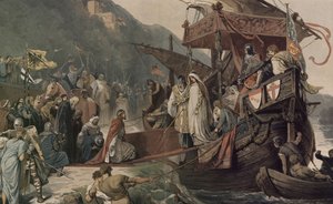 يستقبل الإمبراطور فريدريك الثاني في Stolzenfels عروسه إيزابيلا بواسطة الكسندر زيك