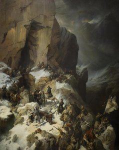 سوفوروف يعبر ممر بانيكس ، 1860 بواسطة ألكسندر فون كوتزيبو