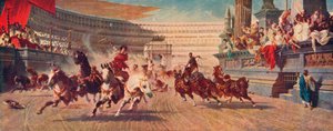 سباق عربة رومانية ، c1882.