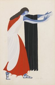 تصميم أزياء مسرحية Seven Against Thebes من Aeschylus ، 1925