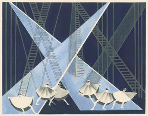 تصميم خلاب من مجموعة Décors de Théâtre ، 1930. بواسطة الكسندرا الكسندروفنا اكستر