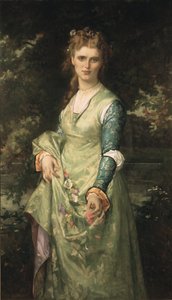 كريستينا نيلسون أون أوفيلي - كريستينا نيلسون (1843-1921) بدور أوفيليا ، بواسطة كابانيل ، ألكسندر (1823-1889). زيت على قماش بواسطة ألكسندر كابانيل