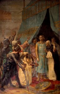 الحملة الصليبية السابعة: الملك لويس التاسع (سانت لويس) (1214-1270) في القدس. لوحة ألكسندر كابانيل (1823-1889) القرن التاسع عشر في باريس ، بانثيون بواسطة ألكسندر كابانيل