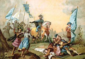 فرانسيس الأول ملك فرنسا في معركة مارينيانو بواسطة الكسندر إيفاريست (بعد) Fragonard