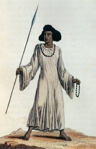 Native of the Upper Nile region in typical clothing, color print بواسطة الكسندر جبرائيل (بعد) ديكامبس