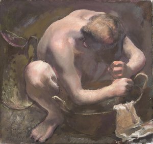 نموذج غسل شعرها ، 1929 (درجة حرارة على قماش)
