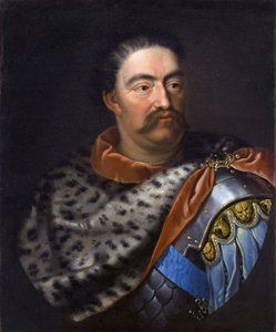 "" Portrait de Jean III Sobieski (1629-1696) roi de Pologne "" 17eme siecle - صورة جون الثالث سوبيسكي (1629-1696) ، ملك بولندا ودوق ليتوانيا الأكبر - تريسيوس ، يناير (حوالي 1620 - 1692) - ج. 1680 - زيت على قماش - 75x62 سم - متحف قصر ويلانو بواسطة الكسندر جان تريسيوس