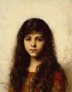 صورة لفتاة صغيرة (زيت على قماش)