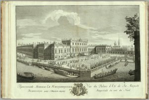 القصر الصيفي في سانت بطرسبرغ كتاب في الذكرى الخمسين لتأسيس سانت بطرسبرغ 1753 بواسطة اليكسي انجيليفيتش جريكوف