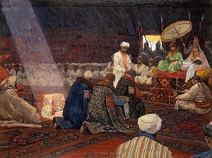 في القبيلة الذهبية ، 1907 بواسطة أليكسي فيدوتوفيتش ماكسيموف