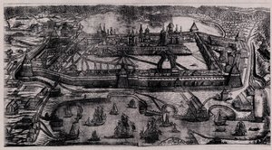 دير Solovetsky Transfiguration في جزر Solovetsky ، 1744