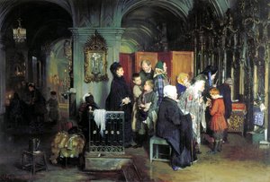 قبل الاعتراف ، 1877. بواسطة أليكسي إيفانوفيتش كورزوخين