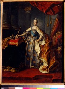 صورة الإمبراطورة كاثرين الثانية (1729-1796) لروسيا. لوحة أليكسي بتروفيتش أنتروبوف (1716-1795) ، زيت على قماش
