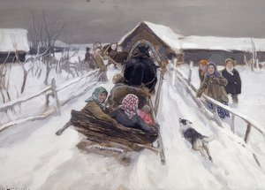 ركوب مزلقة خلال موسم الكرنفال. 1910