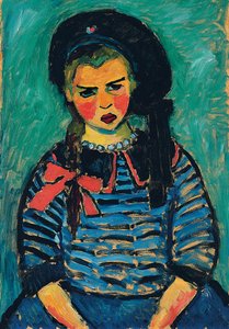 فتاة ذات قوس أحمر ؛ فتاة ذات قوس أحمر ، 1911 بواسطة Alexej von Jawlensky