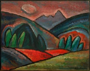 المناظر الطبيعية بالقرب من Oberstorf بواسطة Alexej von Jawlensky