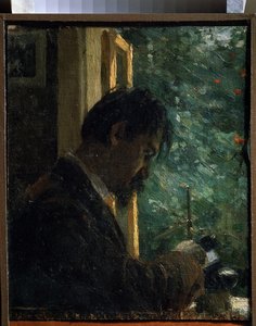 "" النحات فاسيلي ماتي (ماثي) (1856-1917) في العمل "" لوحة رسم أليكسي فون جافلينسكي (أليكسي فون جاولينسكي ، أليكسيج فون جافلينسكي) (1864-1941) 1892 متحف الدولة الروسي سانت بطرسبرغ بواسطة Alexej von Jawlensky