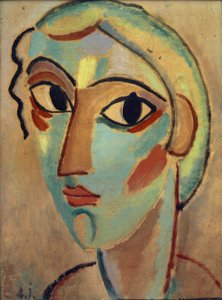 الرأس الغامض: رأس الفتاة (على جانب واحد) بواسطة Alexej von Jawlensky