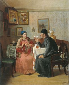 شرب الشاي ، 1895 بواسطة أليكسي أففاكوموفيتش ناوموف