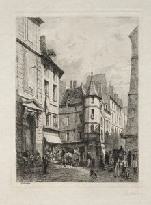 هدم برج النافورة Rue d'Ecole de Medicines في عام 1877