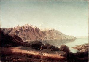 إطلالة على بحيرة جنيف بواسطة ألفريد تشافانيس