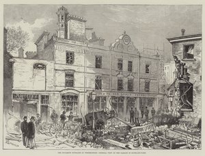 The Dynamite Outrages in Westminster ، منظر عام للضرر في سكوتلاند يارد