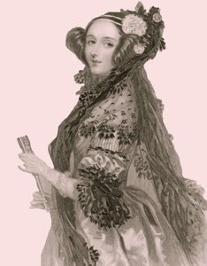 بورتريه أوغوستا أدا كينج (1815-1852) ، كونتيسة لوفليس (نقش). بواسطة ألفريد إدوارد شالون