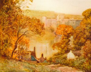 قلعة Chepstow ، على واي ، c1910 بواسطة ألفريد إيست