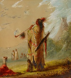تدخين شوشوني هندي ، كاليفورنيا. 1860s.