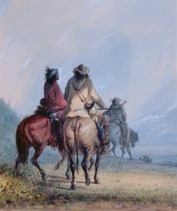 بدأ الصيادون في صيد القندس ، 1837 (مرحاض وجواش على الورق)