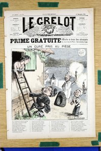 غلاف "" Le Grelot "" ، numbero 718 ، Satirique en Colours بواسطة ألفريد لو بيتيت