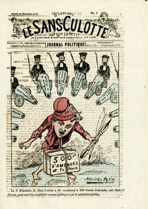 Illustration for the Cover of Le Sans-culotte, No. 7 بواسطة ألفريد لو بيتيت