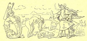 رسم توضيحي لألفريد لو بيت (1841-1909) في جروس جان وعلاجه بواسطة ألفريد لو بيتيت