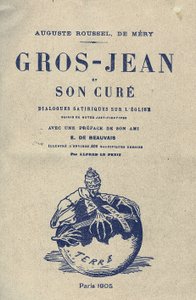 Illustration of Alfred Le Petité (1841-1909) for the Cover of Gros-Jean and his cure بواسطة ألفريد لو بيتيت