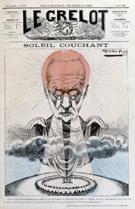 غروب الشمس: فيكتور هوغو - من تأليف ألفريد لو بيبيت ، في "" Le Grelot "" "بتاريخ 11/03/1883 بواسطة ألفريد لو بيتيت