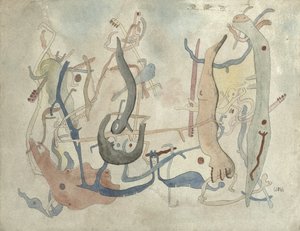النماذج الخيالية ، ج 1939/40 (قلم حبر وحبر هندي وألوان مائية على ورق) بواسطة ألفريد أوتو وولفجانج شولز وولز
